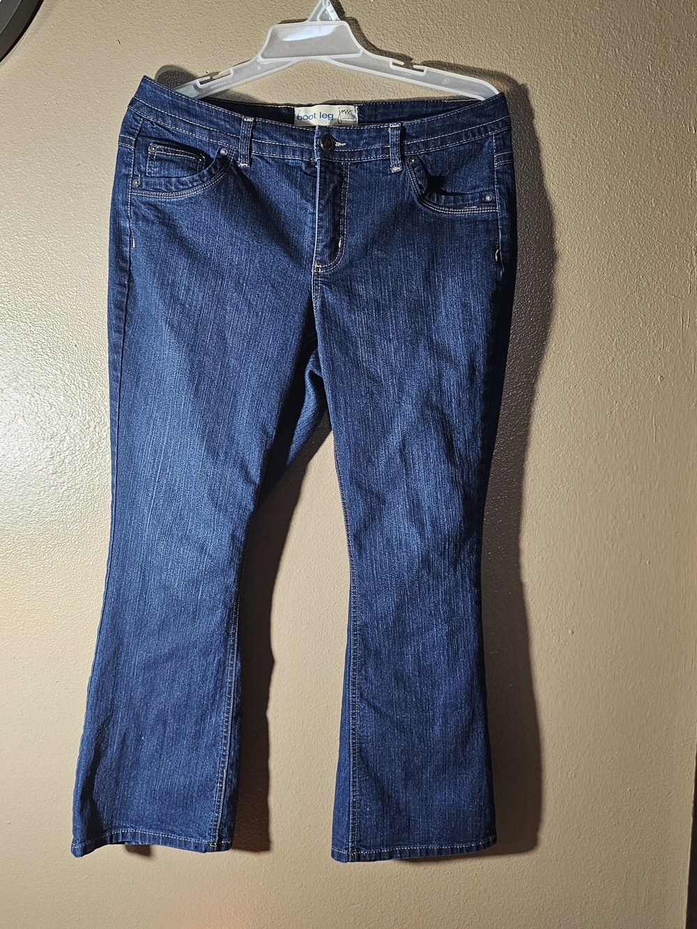 Just My Size Women's Boot Cut Jeans Dark Wash Size 16W Short
